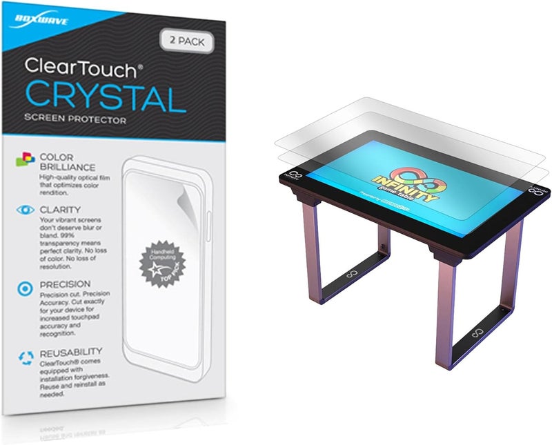 BoxWave Screen Protector Compatible with Arcade1Up Infinity Game Table (32 in) - ClearTouch Crystal (2-Pack), HD Film Skin - Shields from Scratches - Image 1